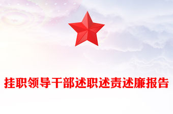 掛職領導干部述職述責述廉報告