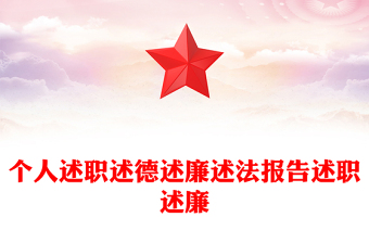個人述職述德述廉述法報告述職述廉