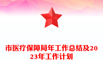 市醫(yī)療保障局年工作總結(jié)及2023年工作計劃