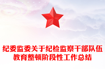 紀(jì)委監(jiān)委關(guān)于紀(jì)檢監(jiān)察干部隊(duì)伍教育整頓階段性工作總結(jié)