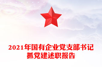 2021年國有企業黨支部書記抓黨建述職報告