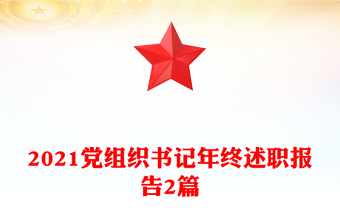 2021黨組織書記年終述職報告2篇