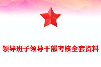 領(lǐng)導(dǎo)班子領(lǐng)導(dǎo)干部考核全套資料