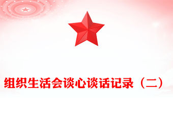組織生活會(huì)談心談話記錄（二）