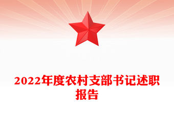 2022年度農(nóng)村支部書記述職報(bào)告