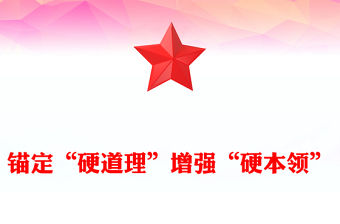 錨定“硬道理”增強“硬本領”PPT精美黨政風2024兩會系列評論課件模板(講稿)