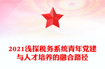 2021淺探稅務系統青年黨建與人才培養的融合路徑