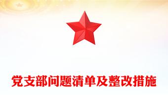 黨支部問題清單及整改措施