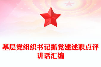 基層黨組織書記抓黨建述職點(diǎn)評(píng)講話匯編