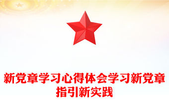 新黨章學習心得體會學習新黨章指引新實踐