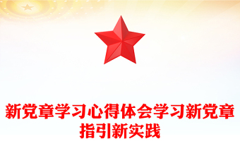 新黨章學(xué)習(xí)心得體會學(xué)習(xí)新黨章指引新實踐