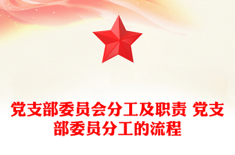 黨支部委員會(huì)分工及職責(zé) 黨支部委員分工的流程