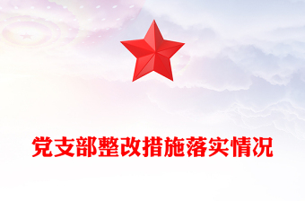 黨支部整改措施落實情況