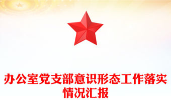 辦公室黨支部意識形態工作落實情況匯報