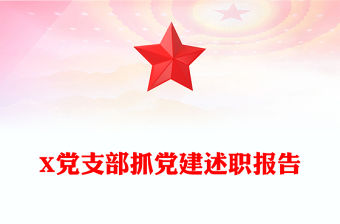 X黨支部抓黨建述職報告