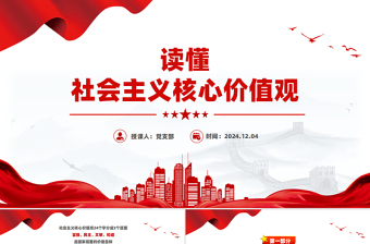 讀懂社會主義核心價值觀PPT精美簡潔理論學習課件