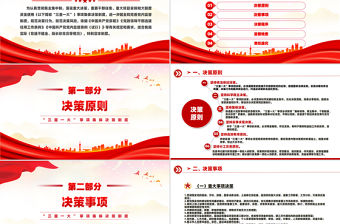 精美簡潔“三重一大”事項集體決策制度PPT模板