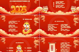 2025蛇年元旦晚會活動策劃PPT精美創(chuàng)意元旦晚會節(jié)目單模板