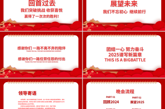金蛇送福PPT紅色精美企業(yè)公司年會通用模板下載