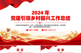 2024年黨建引領(lǐng)鄉(xiāng)村振興工作總結(jié)PPT模板下載