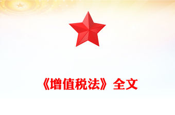 《增值稅法》PPT精美簡潔法律法規課件(講稿)