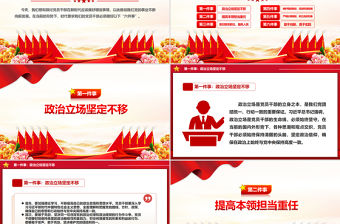 新時代黨員干部要做好六件事PPT黨員思想教育黨課