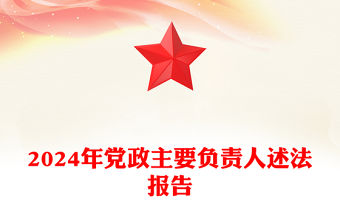 2024年黨政主要負責人述法報告范文