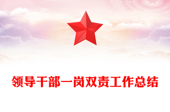 領(lǐng)導(dǎo)干部一崗雙責(zé)工作總結(jié)范文