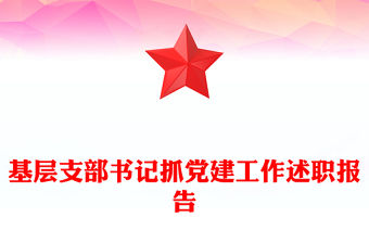 基層支部書記抓黨建工作述職報告范文