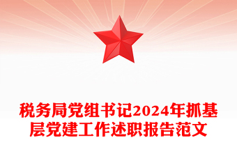 稅務(wù)局黨組書記2024年抓基層黨建工作述職報告精選范文