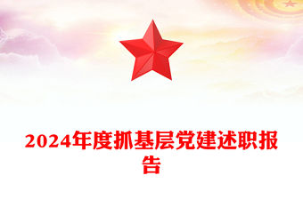 2024年度抓基層黨建述職報告范文