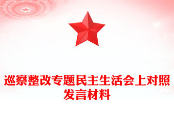 巡察整改專題民主生活會上對照發言材料下載