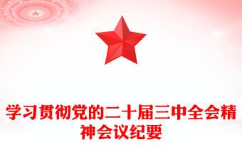 學習貫徹黨的二十屆三中全會精神會議紀要范文