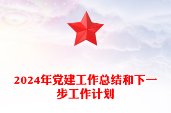 2024年黨建工作總結(jié)范文和下一步工作計劃