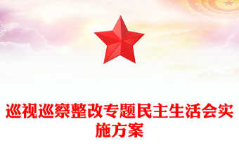 巡視巡察整改專題民主生活會(huì)實(shí)施記錄范本