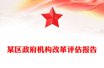 某區政府機構改革評估報告范文