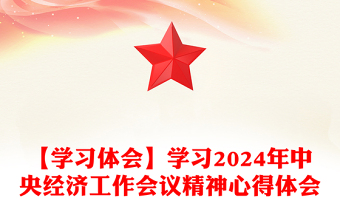 【學(xué)習(xí)體會】學(xué)習(xí)2024年中央經(jīng)濟工作會議精神心得體會范文