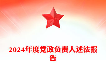 2024年度黨政負責人述法報告范文