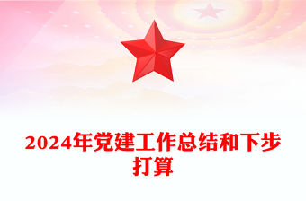 2024年黨建工作總結范文和下步打算