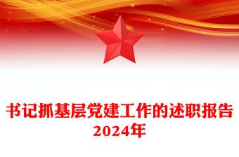 書記抓基層黨建工作的述職報告范文2024年
