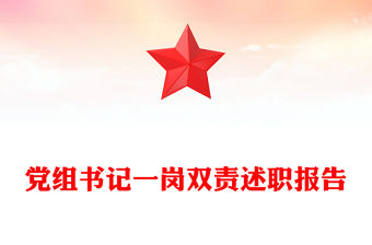 黨組書記一崗雙責述職報告范文