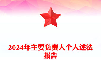 2024年主要負責人個人述法報告范文