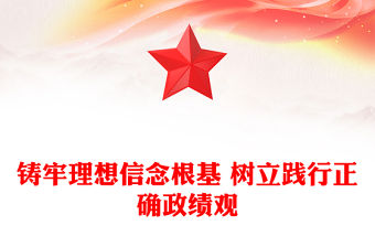 鑄牢理想信念根基 樹立踐行正確政績(jī)觀范文