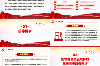 《關于深化養老服務改革發展的意見》PPT大氣簡潔養老服務課件