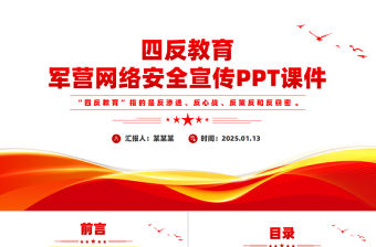 2025四反教育PPT軍營網絡安全宣傳課件下載