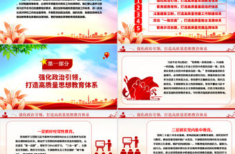 加強黨對教育工作的全面領導打造高校高質量黨建體系ppt大氣時尚打造高校高質量黨建體系主題課件