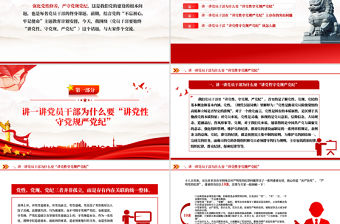 講黨性守黨規嚴黨紀PPT2025年黨員干部廉政專題黨課課件