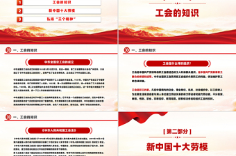 中華全國(guó)總工會(huì)成立100周年P(guān)PT百年榮光再啟新程黨課課件