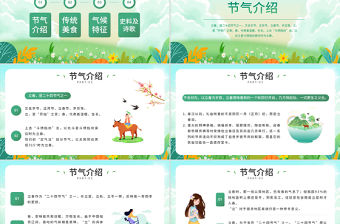 2025立春PPT清新卡通立春時節二十四節氣介紹課件模板