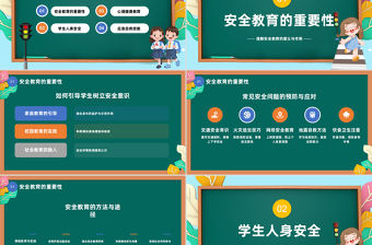 開學(xué)安全教育PPT卡通風(fēng)中小學(xué)安全教育主題班會(huì)課件